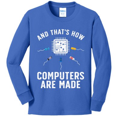 Funny Computer Engineer Design For Chip Resistor Kids Long Sleeve Shirt