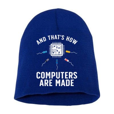 Funny Computer Engineer Design For Chip Resistor Short Acrylic Beanie