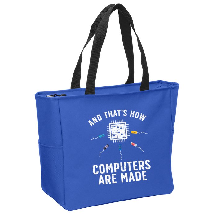 Funny Computer Engineer Design For Chip Resistor Zip Tote Bag