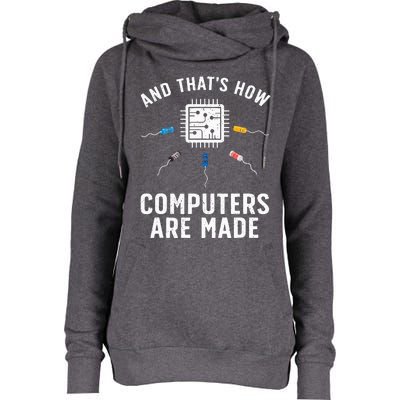 Funny Computer Engineer Design For Chip Resistor Womens Funnel Neck Pullover Hood