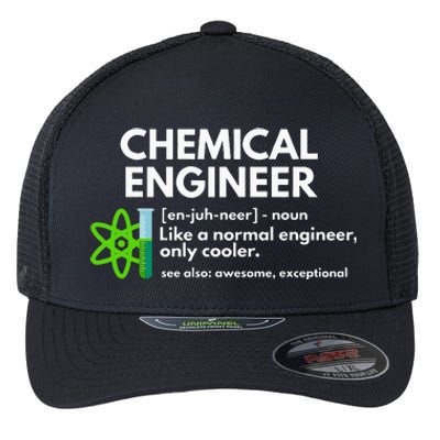 Funny Chemical Engineer Definition Engineering Flexfit Unipanel Trucker Cap