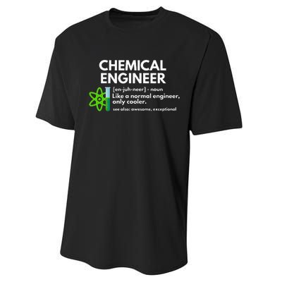 Funny Chemical Engineer Definition Engineering Performance Sprint T-Shirt