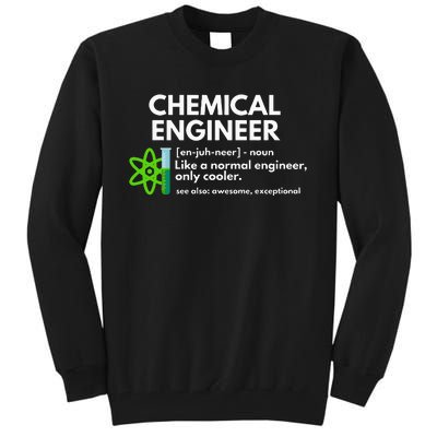 Funny Chemical Engineer Definition Engineering Tall Sweatshirt