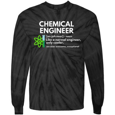 Funny Chemical Engineer Definition Engineering Tie-Dye Long Sleeve Shirt