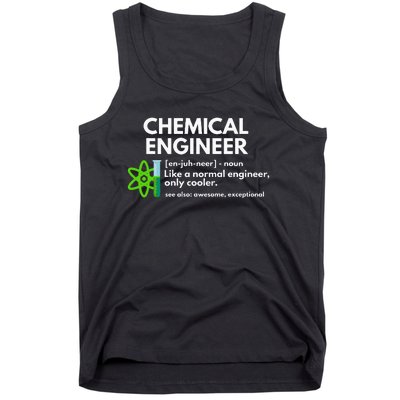 Funny Chemical Engineer Definition Engineering Tank Top