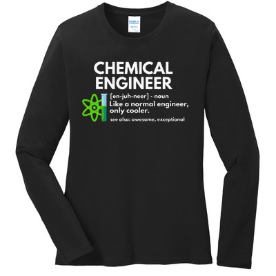 Funny Chemical Engineer Definition Engineering Ladies Long Sleeve Shirt