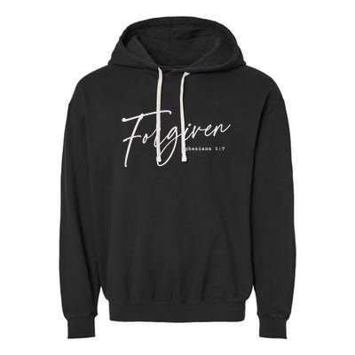 Forgiven Christian  Ephesians Scripture Based Garment-Dyed Fleece Hoodie