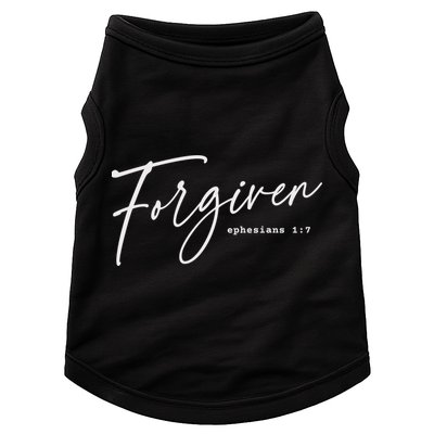 Forgiven Christian  Ephesians Scripture Based Doggie Tank
