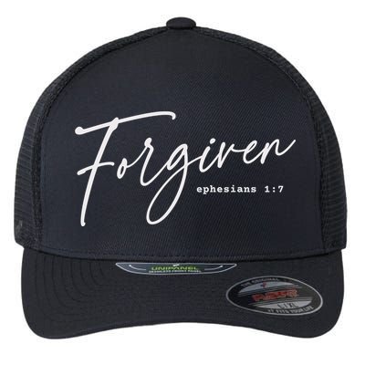 Forgiven Christian  Ephesians Scripture Based Flexfit Unipanel Trucker Cap