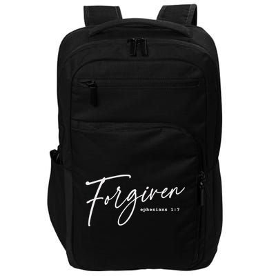 Forgiven Christian  Ephesians Scripture Based Impact Tech Backpack
