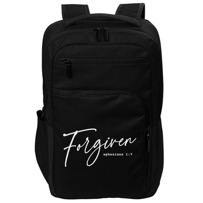 Forgiven Christian  Ephesians Scripture Based Impact Tech Backpack