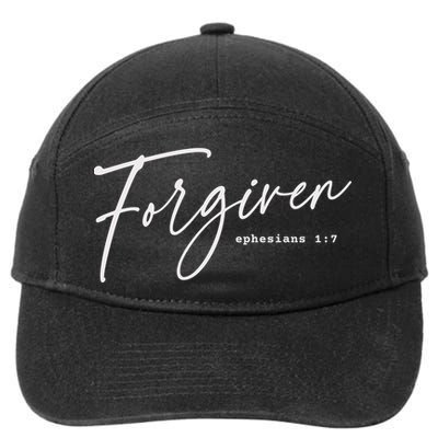 Forgiven Christian  Ephesians Scripture Based 7-Panel Snapback Hat
