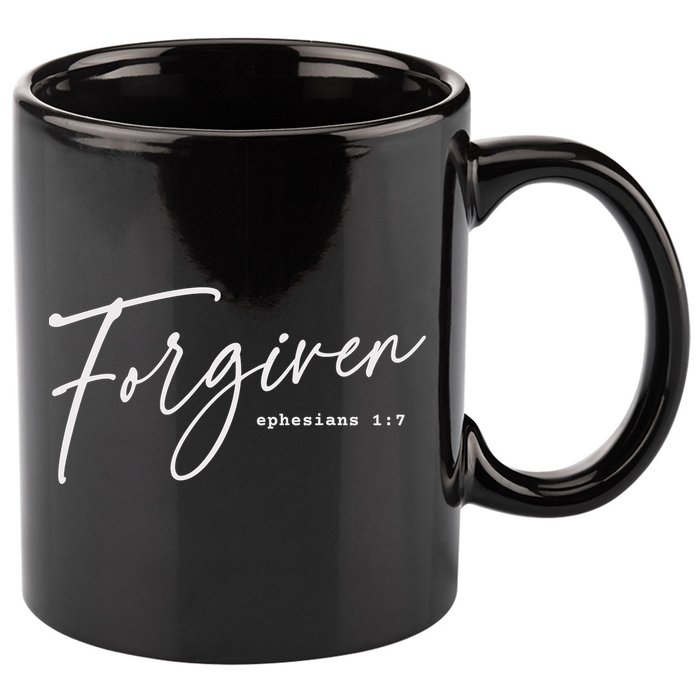 Forgiven Christian  Ephesians Scripture Based 11oz C Handle Ceramic Mug