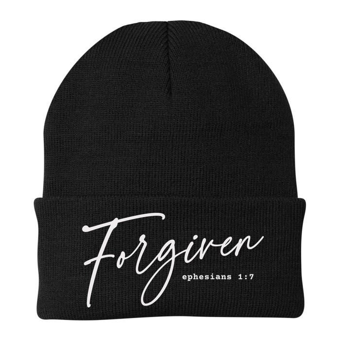 Forgiven Christian  Ephesians Scripture Based Knit Cap Winter Beanie