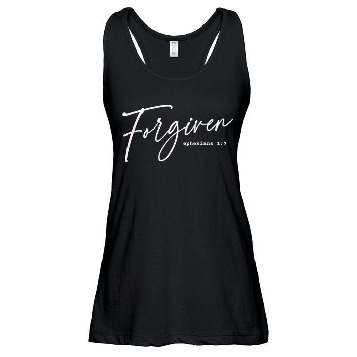 Forgiven Christian  Ephesians Scripture Based Ladies Essential Flowy Tank