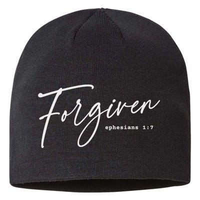 Forgiven Christian  Ephesians Scripture Based Sustainable Beanie