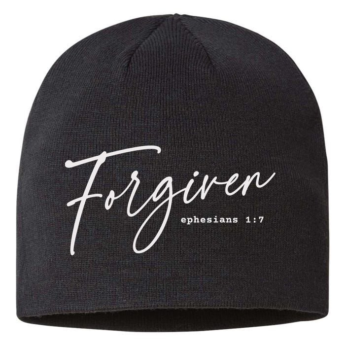 Forgiven Christian  Ephesians Scripture Based Sustainable Beanie