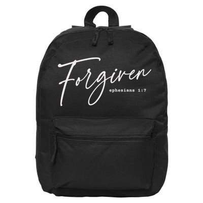 Forgiven Christian  Ephesians Scripture Based 16 in Basic Backpack