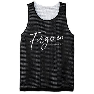 Forgiven Christian  Ephesians Scripture Based Mesh Reversible Basketball Jersey Tank