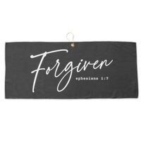 Forgiven Christian  Ephesians Scripture Based Large Microfiber Waffle Golf Towel