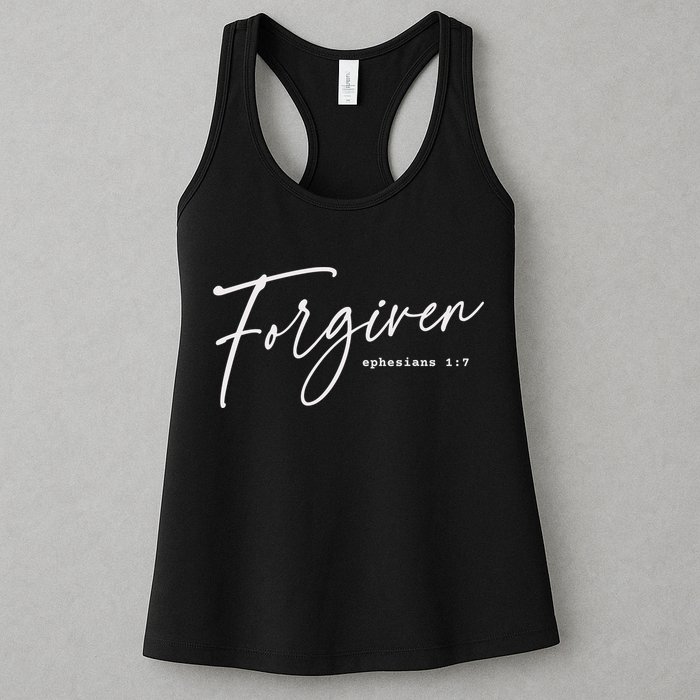 Forgiven Christian  Ephesians Scripture Based Womens Tank Top