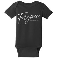 Forgiven Christian  Ephesians Scripture Based Baby Bodysuit