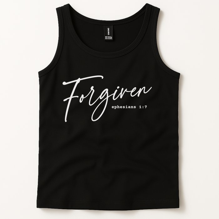 Forgiven Christian  Ephesians Scripture Based Tank Top