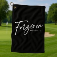 Forgiven Christian  Ephesians Scripture Based Golf Towel