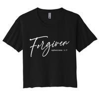 Forgiven Christian  Ephesians Scripture Based Crop Top