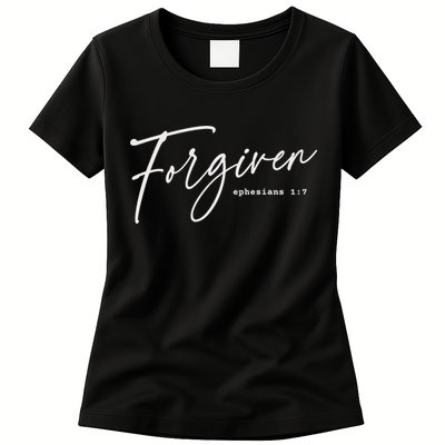 Forgiven Christian  Ephesians Scripture Based Womens T-Shirt
