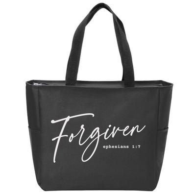 Forgiven Christian  Ephesians Scripture Based Zip Tote Bag