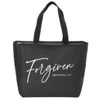 Forgiven Christian  Ephesians Scripture Based Zip Tote Bag