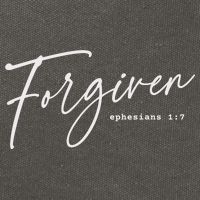 Forgiven Christian  Ephesians Scripture Based Cotton Canvas Backpack