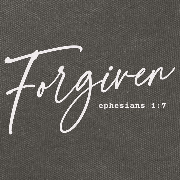 Forgiven Christian  Ephesians Scripture Based Cotton Canvas Backpack