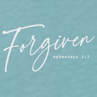 Forgiven Christian  Ephesians Scripture Based Sueded Cloud Jersey T-Shirt