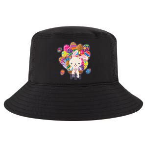 Funny Cute Easter Bunny On Bike Delivering Easter Eggs Cool Comfort Performance Bucket Hat