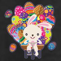 Funny Cute Easter Bunny On Bike Delivering Easter Eggs Adult Drive Performance Visor