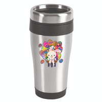 Funny Cute Easter Bunny On Bike Delivering Easter Eggs 16oz Travel Tumbler
