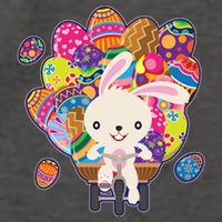 Funny Cute Easter Bunny On Bike Delivering Easter Eggs Vector Backpack