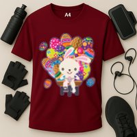 Funny Cute Easter Bunny On Bike Delivering Easter Eggs Cooling Performance Crew T-Shirt