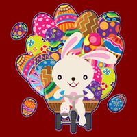 Funny Cute Easter Bunny On Bike Delivering Easter Eggs Cooling Performance Crew T-Shirt