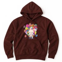 Funny Cute Easter Bunny On Bike Delivering Easter Eggs Hoodie