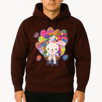 Funny Cute Easter Bunny On Bike Delivering Easter Eggs Hoodie