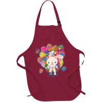 Funny Cute Easter Bunny On Bike Delivering Easter Eggs Apron