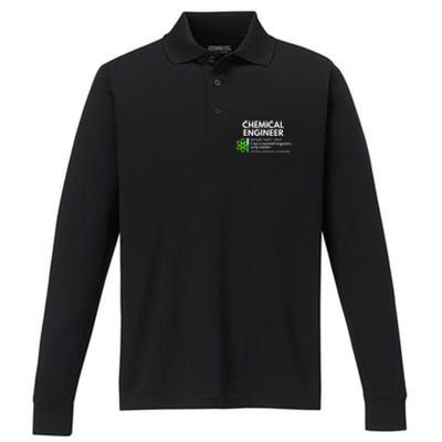 Funny Chemical Engineer Definition Engineering Performance Long Sleeve Polo