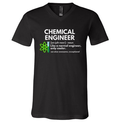 Funny Chemical Engineer Definition Engineering V-Neck T-Shirt