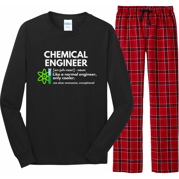 Funny Chemical Engineer Definition Engineering Long Sleeve Pajama Set