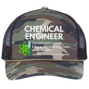 Funny Chemical Engineer Definition Engineering Retro Rope Trucker Hat Cap