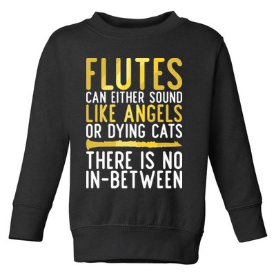 Flutes Can Either Sound Like Angels Or Dying Cats Fun Flute Toddler Sweatshirt