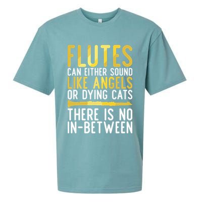 Flutes Can Either Sound Like Angels Or Dying Cats Fun Flute Sueded Cloud Jersey T-Shirt